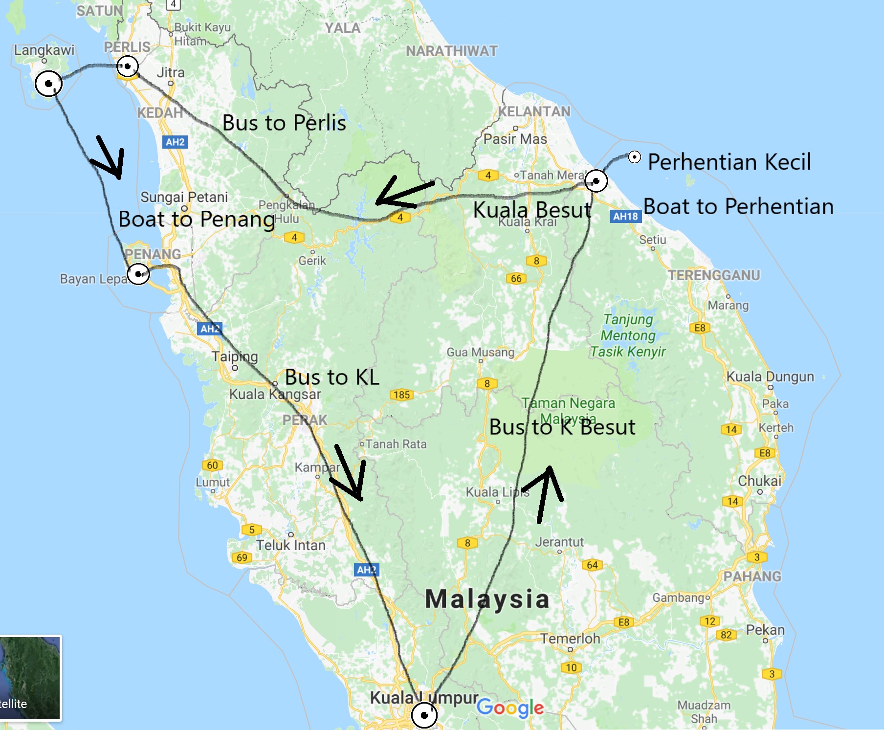 Perhentian Islands Malaysia Map